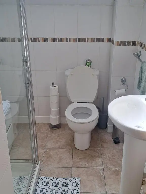 a bathroom with a toilet and a sink at No 27 in Inverness