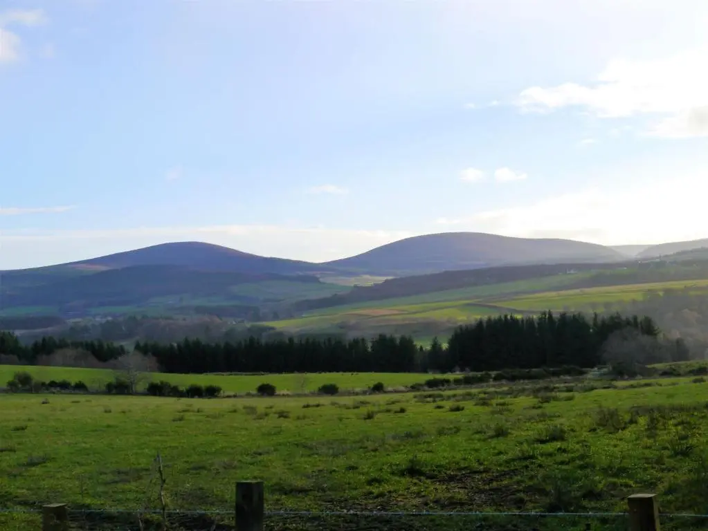 a view of the hills from the farm at Bogroy in Aberlour