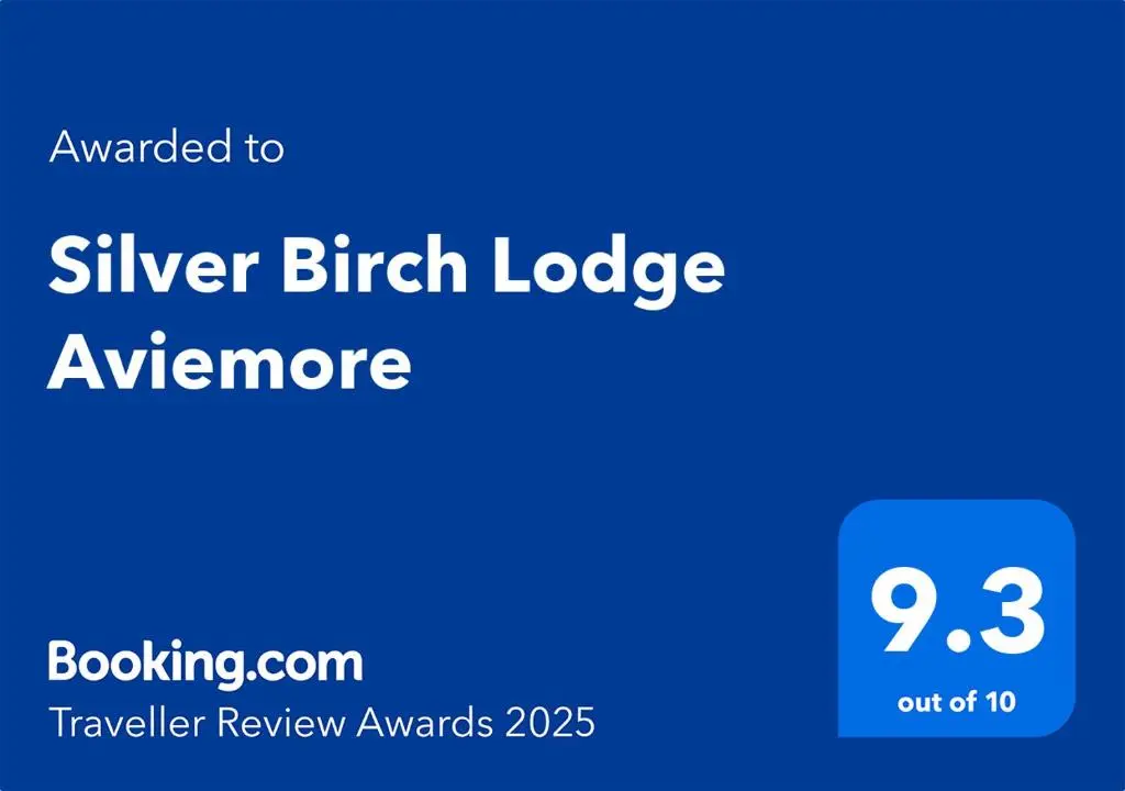 a blue screen with the text silver birch ledge anymore at Silver Birch Lodge Aviemore in Aviemore