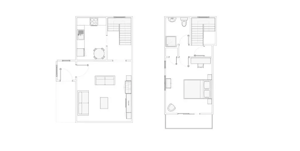 a floor plan of a house with a facade at Birchwood Cottage in Tore