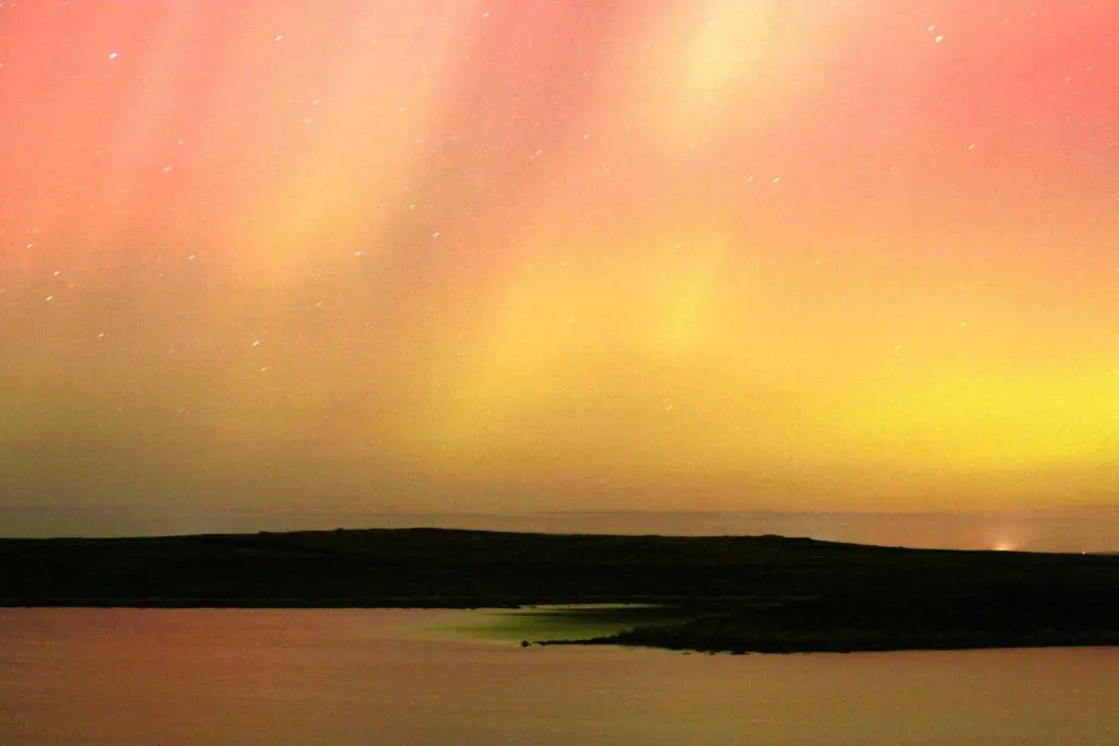 an image of the aurora borealis in the sky at Craiglea Lodge in Latheron