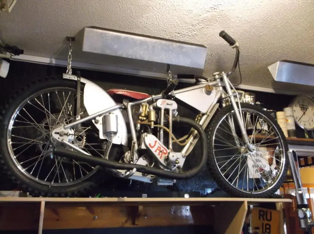 a motorcycle sitting on top of a shelf at Smithton Hotel in Inverness