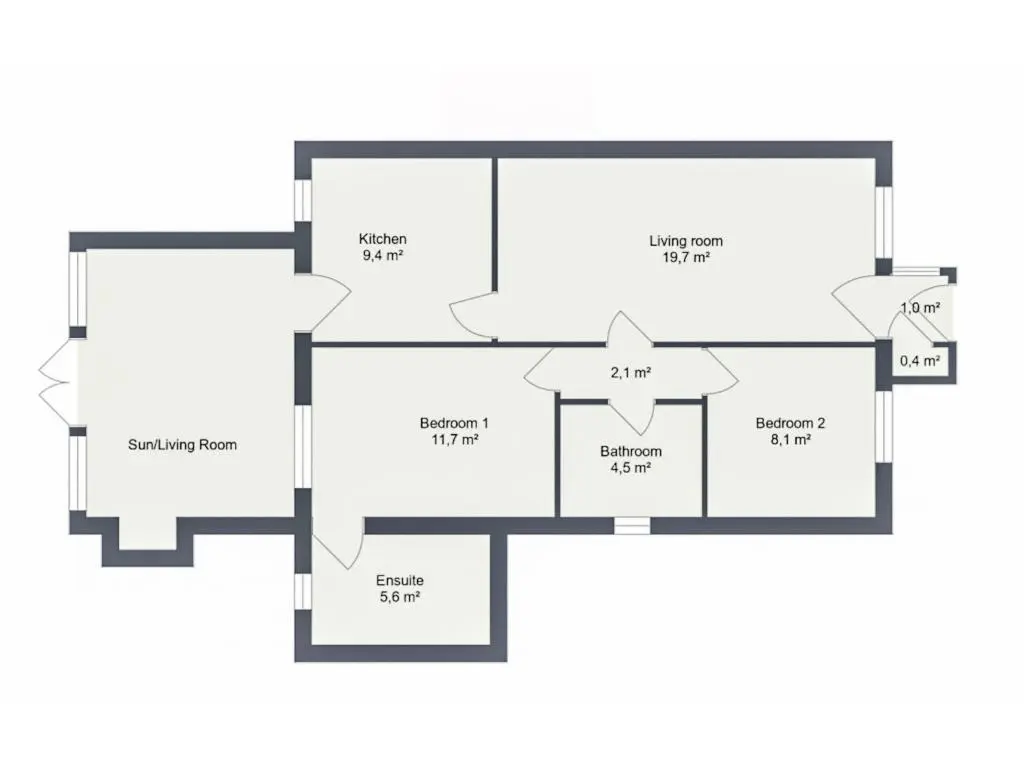 a floor plan of a house at Holiday Home Skye Premier by Interhome in Aviemore