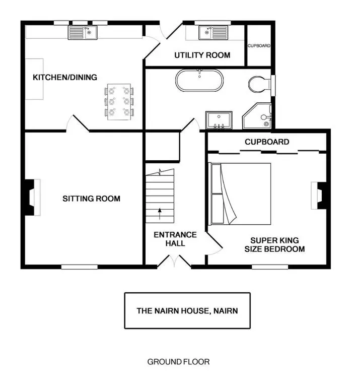 a floor plan of a house at The Nairn House in Nairn