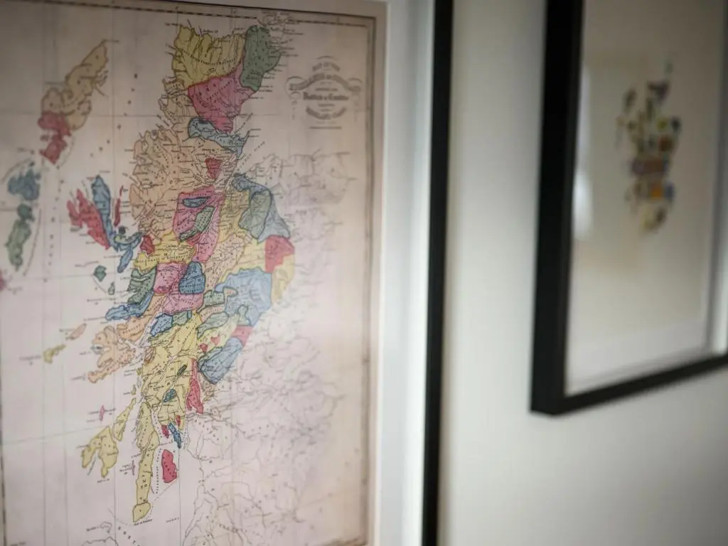 a picture of a map on a wall at Apartment Craigmonie Apartment by Interhome in Drumnadrochit