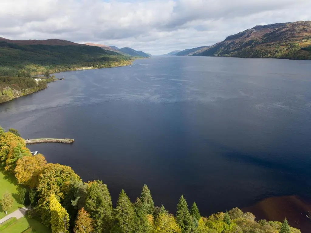 an aerial view of a large body of water at Old School Refectory Highland Club in Fort Augustus