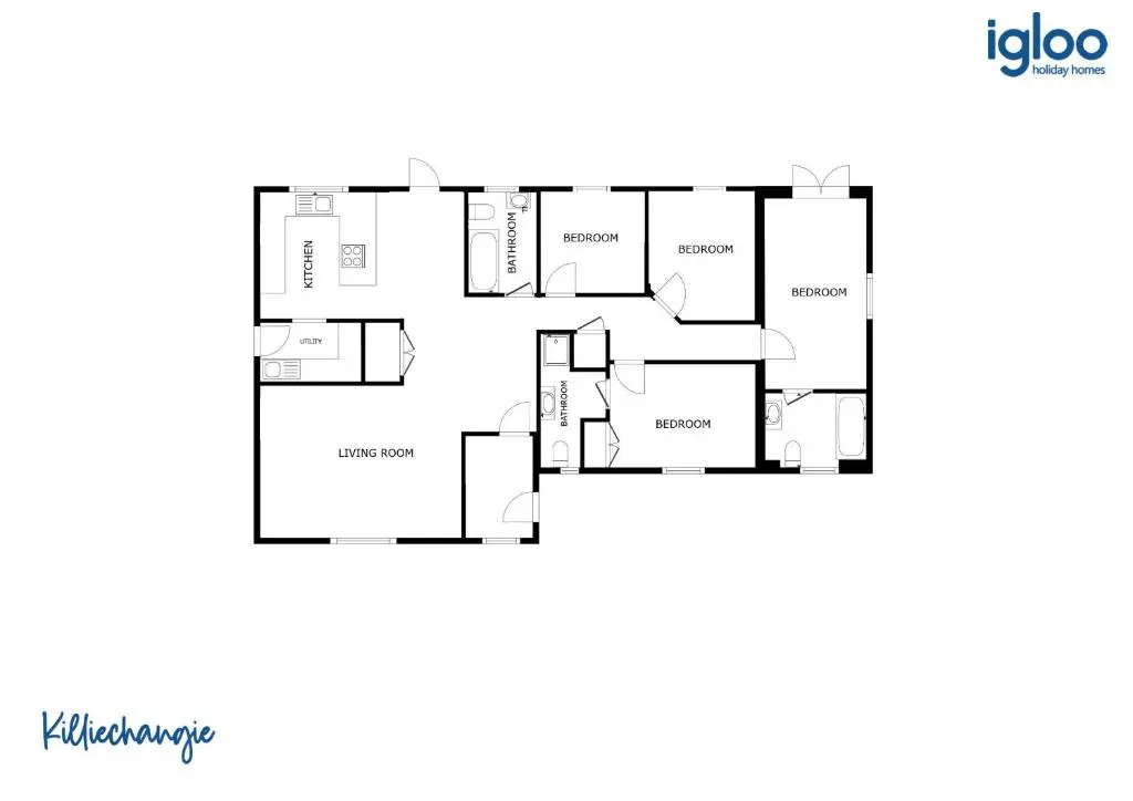a floor plan of a house at Killiechangie House in Newtonmore