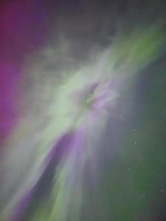 a blurry picture of a flower in the sky at Ghillies Cottage, Loch Ness in Milton