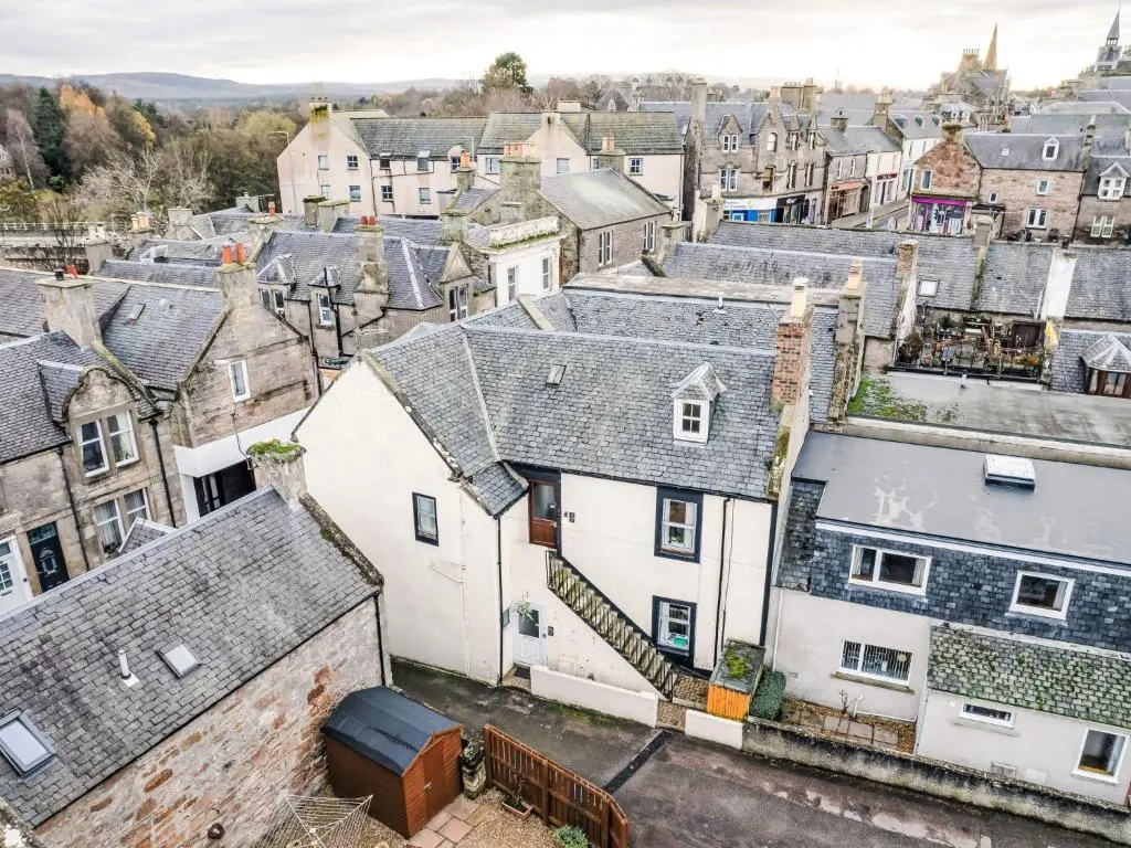 an aerial view of a town with houses at Apartment Fishertown Apartment 1st Floor by Interhome in Nairn