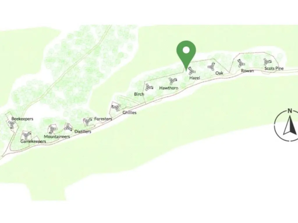 a map with a marker on it showing the location of a resort at Apartment Hazel Bothy by Interhome in Coldstone