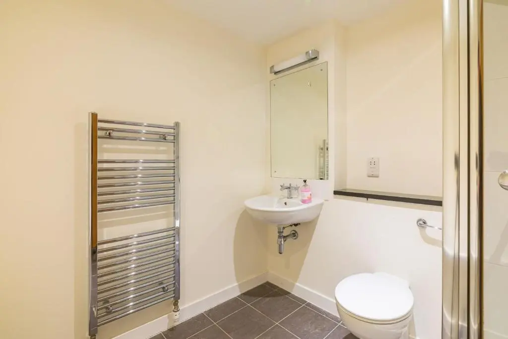 a bathroom with a toilet and a sink at Abbey Church 20 in Fort Augustus