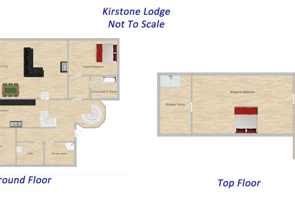 a plan of a floor plan of a apartment at Kirkstone Lodge in Insh
