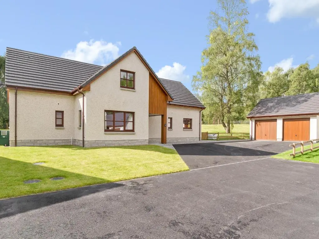 an image of a house with a driveway at Birch Corner in Aviemore