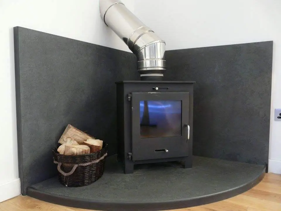 a stove with a tv in a room with a basket at Langley Cottage with patio, spacious rooms - part of Langley Serviced Apartments several properties in Wick in Wick