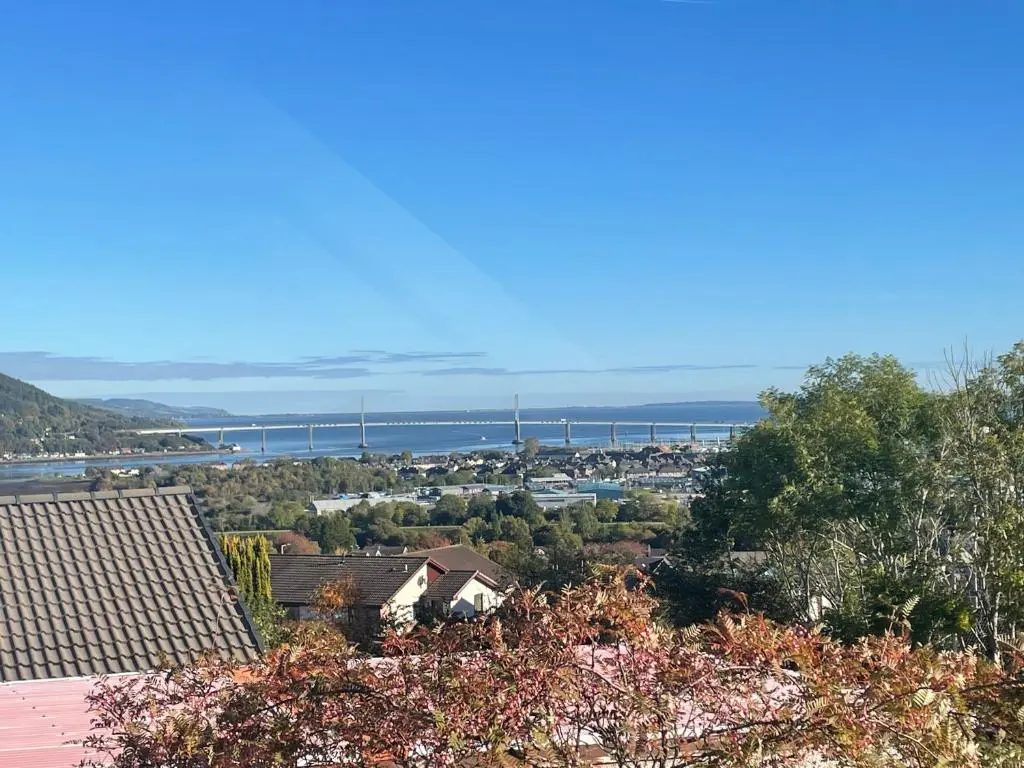 a view of the ocean from a house at Hillside View, Inverness in Inverness