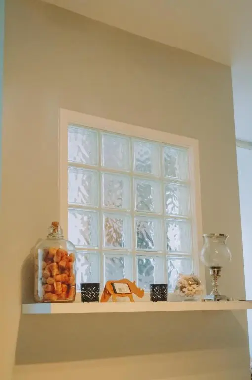 a shelf with a window in a room at The Black Isle Retreat in Inverness