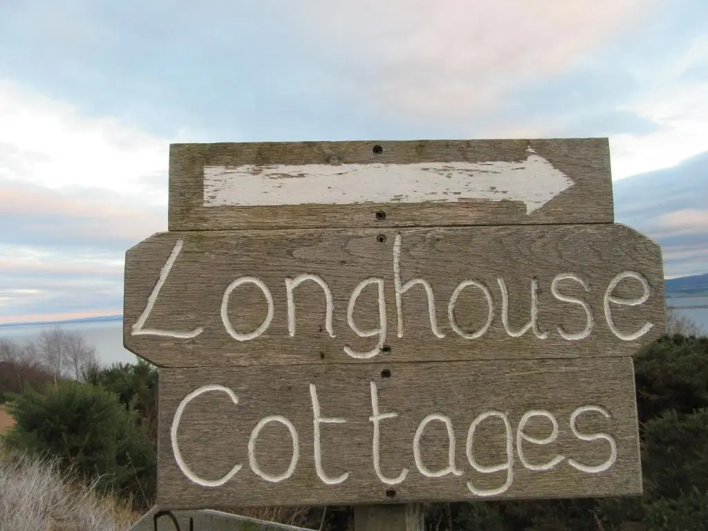 a sign for a coffees at Osprey, Longhouse Cottages in Rosemarkie
