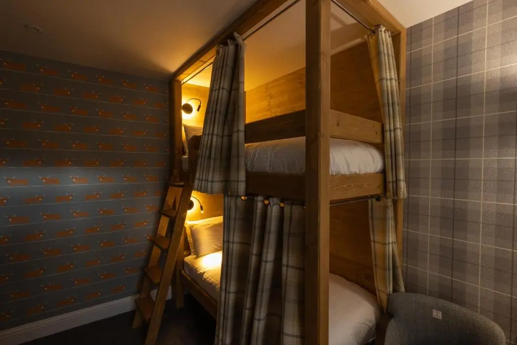 a bunk bed room with two bunk beds at Aye Stay in Inverness