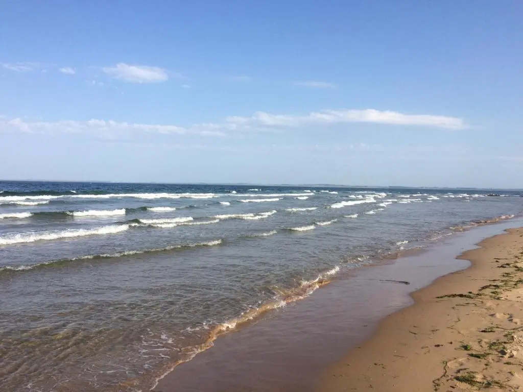 a view of the ocean from the beach at Clashmore Wood in Dornoch
