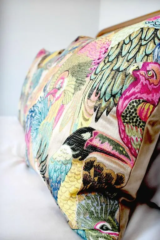 a colorful neck tie with a bird on it at The Auld Reekie in Barbaraville