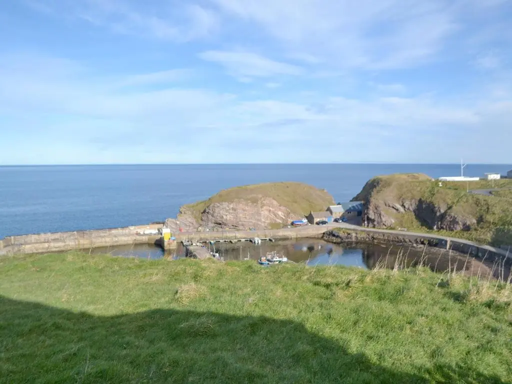 a view of a small island in the ocean at Seabreezes - Uk30690 in Portknockie