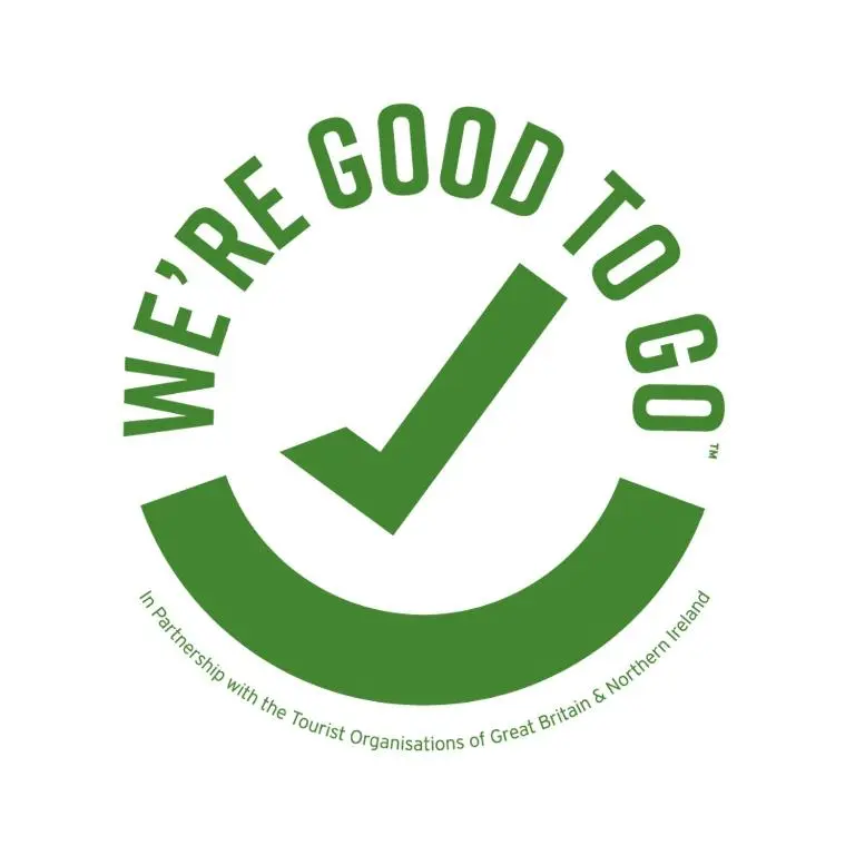 a green circle with the words fire good to go at Duke Cottage in Fochabers
