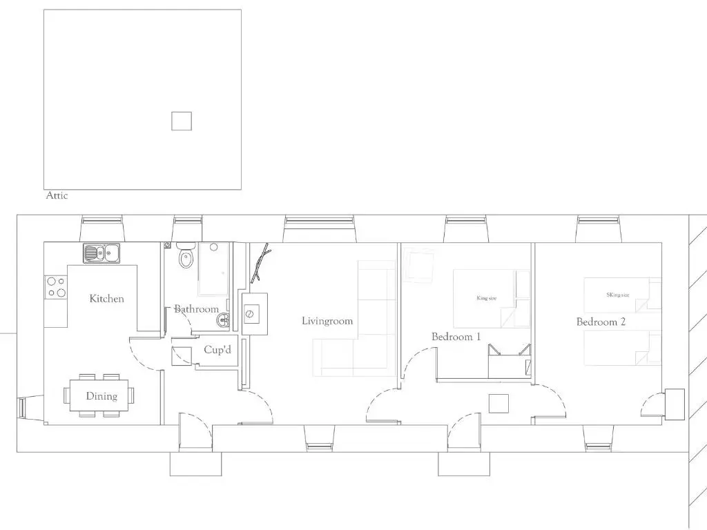 a floor plan of a house at The Grain Store in Aberarder