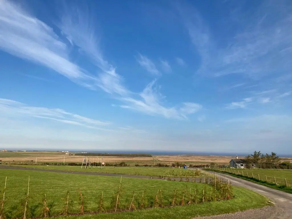 a road in a field with a blue sky at North Coast Escapes in Thrumster
