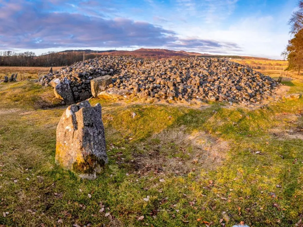 a large rock in the middle of a field at Holiday Home Fishermans by Interhome in Inverness