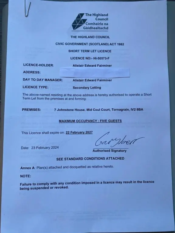 a rejection letter from the institution for avenantvenantvenantvenantvenantvenantvenantvenant at No 7 Quiet, two bedroom Ground Floor Flat in Tornagrain Great for early Airport departures or late flights in Dalcross