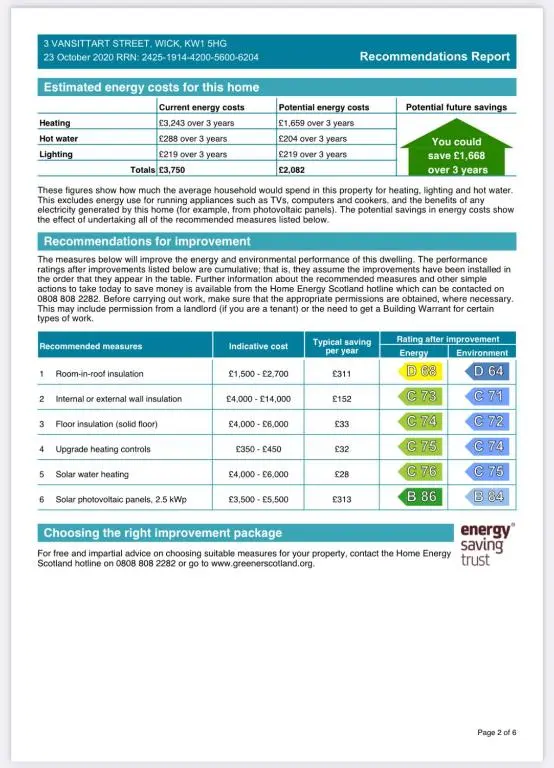 a screenshot of a document with the names of the companies involved at 2 Bedroom Townhouse with Seaview on the NC500 Wick in Wick