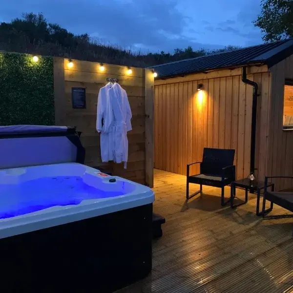 River Huts with Private Hot Tubs