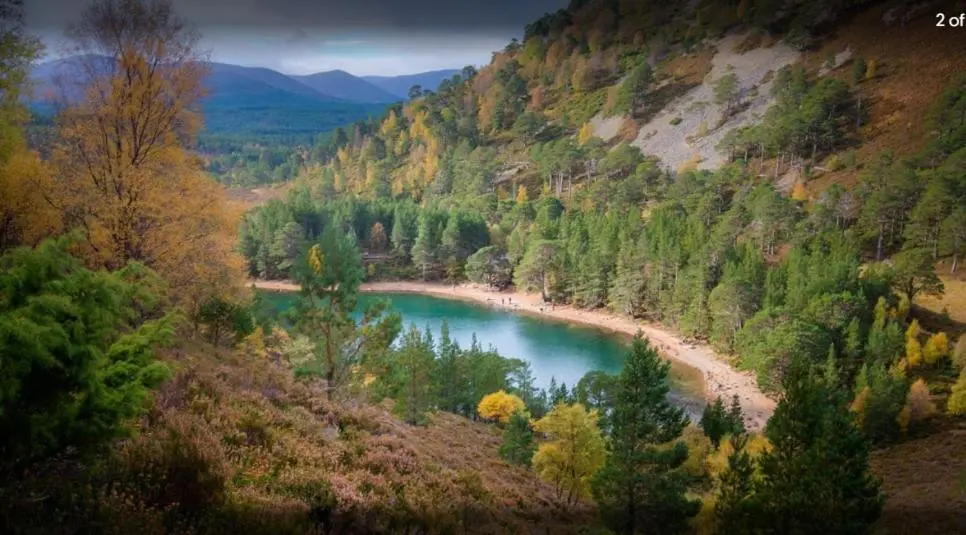 a river in the middle of a mountain at Stag's Hide in Aviemore