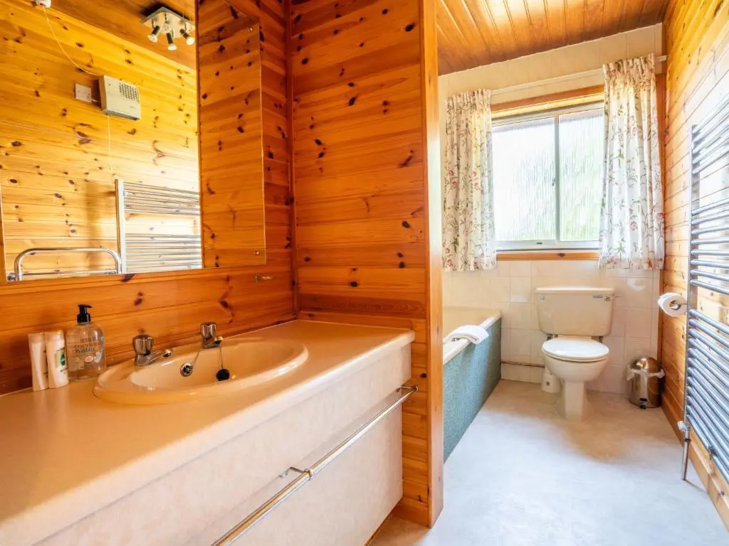 a bathroom with a sink and a toilet at Holiday Home Achmony Number 6 by Interhome in Drumnadrochit