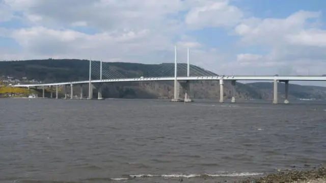 a large bridge over a large body of water at Bonny Vista in Inverness