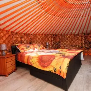 Orange Yurt with Hot Tub- Sleeps 3 Parking & Pets